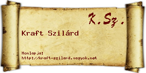 Kraft Szilárd névjegykártya