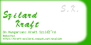 szilard kraft business card